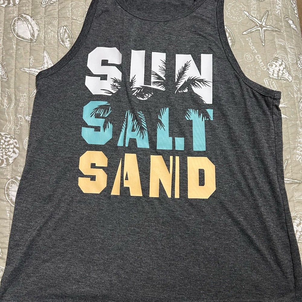 Gray Graphic Tank Top for Women